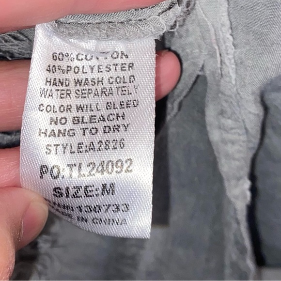 Umgee Distressed Buttondown Shirt - Picture 4 of 5